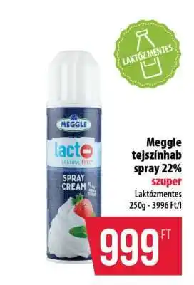Coop Meggle tejszínhab spray 22% ajánlat
