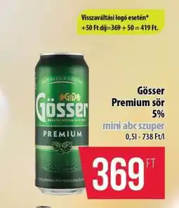 Coop Gösser Premium sör 5% ajánlat
