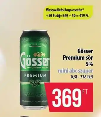 Coop Gösser Premium sör 5% ajánlat