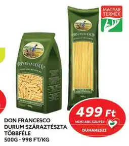 Coop DON FRANCESCO DURUM SZÁRAZTÉSZTA TÖBBFÉLE ajánlat