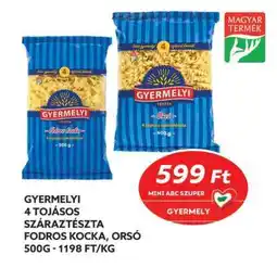 Coop Gyermelyi 4 tojásos száraztészta ajánlat