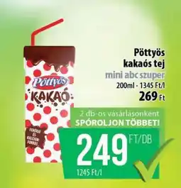 Coop PÖTTYÖS Kakaós tej ajánlat