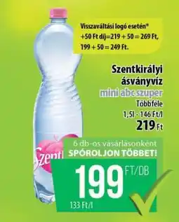 Coop SZENTKIRÁLYI Ásványvíz ajánlat