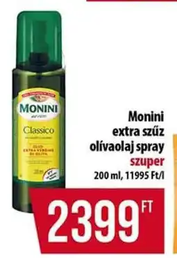 Coop Monini extra szűz olívaolaj spray ajánlat
