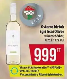 Coop Ostoros birtok Egri Irsai Olivér ajánlat