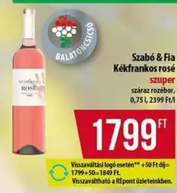 Coop Szabó & Fia Kékfrankos Rosé ajánlat