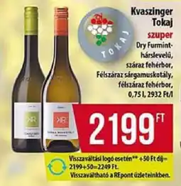 Coop Kvaszinger Tokaj ajánlat