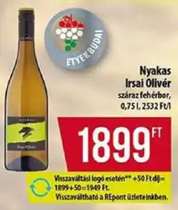 Coop NYAKAS Irsai Olivér ajánlat