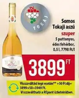 Coop Somos Tokaji aszú ajánlat