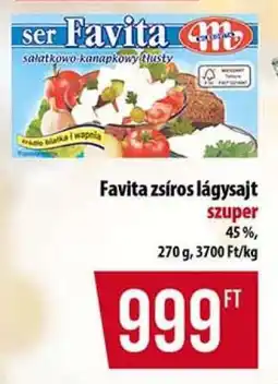 Coop Favita zsíros lágysajt ajánlat
