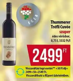 Coop THUMMERER TRÉFLI CUVÉE ajánlat
