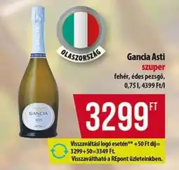 Coop Gancia Asti ajánlat