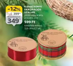 Auchan KARÁCSONYI DEKORÁCIÓS SZALAG ajánlat