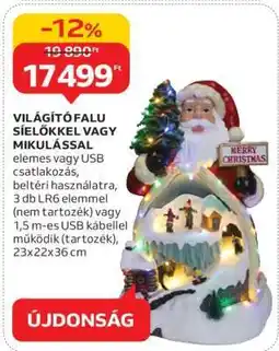 Auchan VILÁGÍTÓ FALU SÍELŐKKEL VAGY MIKULÁSSAL ajánlat