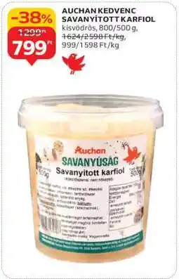 Auchan AUCHAN KEDVENC SAVANYÍTOTT KARFIOL ajánlat