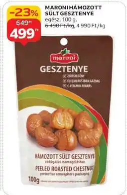 Auchan Maroni Hámozott sült gesztenye ajánlat