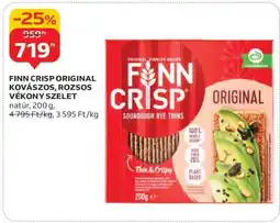 Auchan FINN CRISP ORIGINAL KOVÁSZOS, ROZSOS VÉKONY SZELET ajánlat