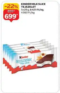 Auchan KINDER MILK SLICE TEJSZELET ajánlat