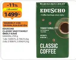 Auchan Eduscho Classic vagy Family Őrölt Kávé ajánlat