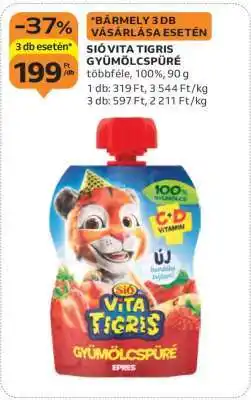 Auchan SIÓ Vita Tigris Gyümölcspüré ajánlat
