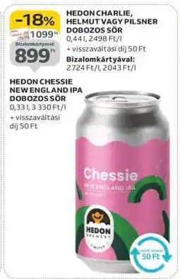 Auchan HEDON CHESSIE NEW ENGLAND IPA DOBOZOS SÖR ajánlat