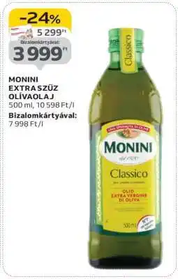 Auchan MONINI EXTRASZŰZ OLÍVAOLAJ ajánlat