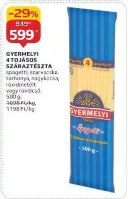 Auchan Gyermelyi 4 tojásos száraztészta ajánlat