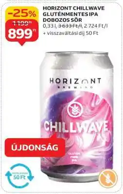 Auchan HORIZONT CHILLWAVE GLUTÉNMENTES IPA DOBOZOS SÖR ajánlat