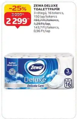 Auchan Zewa Deluxe toalettpapír ajánlat