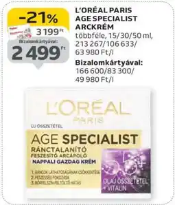 Auchan L'ORÉAL PARIS AGE SPECIALIST ARCKRÉM ajánlat