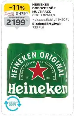 Auchan Heineken dobozos sör multipack ajánlat