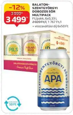 Auchan BALATON-SZENTGYÖRGYI DOBOZOS SÖR MULTIPACK ajánlat