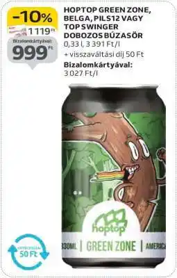 Auchan HOPTOP GREEN ZONE, BELGA, PILS12 VAGY TOP SWINGER DOBOZOS BÚZASÖR ajánlat