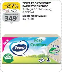Auchan ZEWA ECO COMFORT PAPÍR ZSEBKENDŐ ajánlat