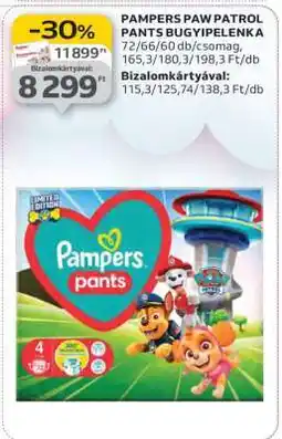 Auchan Pampers Paw Patrol Pants Bugyipelenka ajánlat