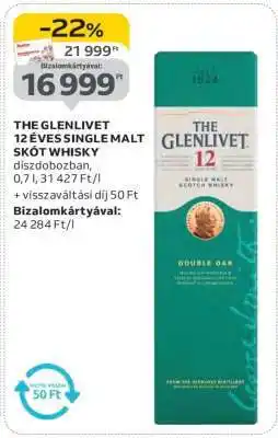 Auchan THE GLENLIVET 12 ÉVES SINGLE MALT SKÓT WHISKY ajánlat