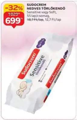 Auchan Sudocrem nedves törlőkendő ajánlat