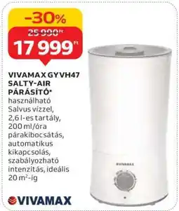 Auchan VIVAMAX GYVH47 SALTY-AIR PÁRÁSÍTÓ ajánlat