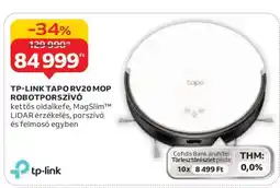 Auchan TP-LINK TAPO RV20 MOP ROBOTPORSZÍVÓ ajánlat