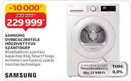 Auchan SAMSUNG DV80CG2B0TELE HŐSZIVATTYÚS SZÁRÍTÓGÉP ajánlat