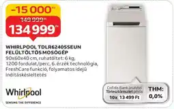 Auchan WHIRLPOOL TDLR6240SSEUN FELÜLTÖLTŐS MOSÓGÉP ajánlat