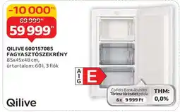 Auchan QILIVE 600157085 FAGYASZTÓSZEKRÉNY ajánlat
