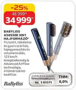 Auchan BABYLISS AS6550E 3IN1 HAJFORMÁZÓ ajánlat