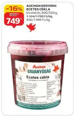 Auchan AUCHAN KEDVENC ECETES CÉKLA ajánlat
