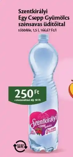 EcoFamily Szentkirályi Egy Csepp Gyümölcs szénsavas üdítőital ajánlat