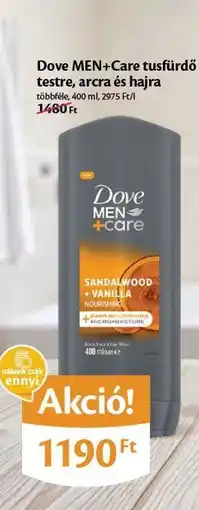 EcoFamily Dove MEN+Care tusfürdő testre, arcra és hajra ajánlat