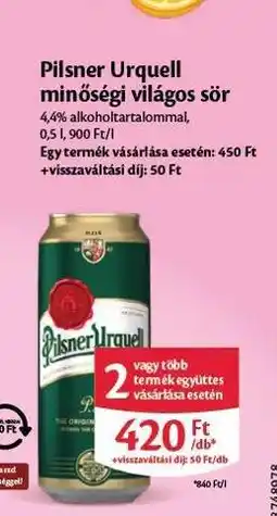 EcoFamily Pilsner Urquell minőségi világos sör ajánlat