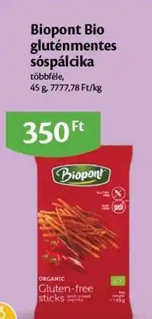 EcoFamily Biopont Bio gluténmentes sóspálcika ajánlat