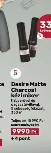 EcoFamily Desire Matte Charcoal kézi mixer ajánlat