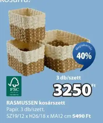 JYSK RASMUSSEN kosárszett ajánlat